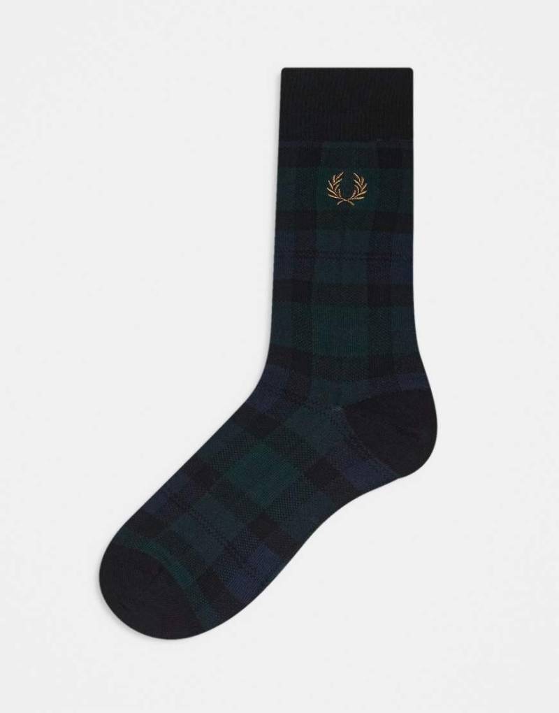 Fred Perry - Socken mit Karomuster in Marineblau-Bunt von Fred Perry