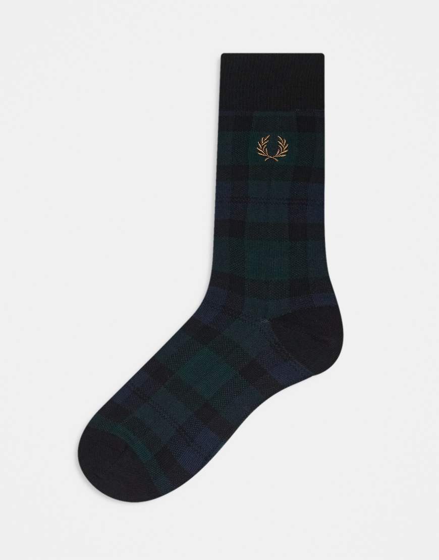 Fred Perry - Socken mit Karomuster in Marineblau-Bunt von Fred Perry