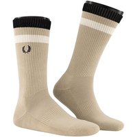 Fred Perry Herren Socken beige Baumwolle Gestreift von Fred Perry