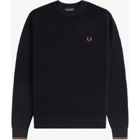 Fred Perry Softer Pullover in Waffelstrick mit O-Neck in XXL von Fred Perry