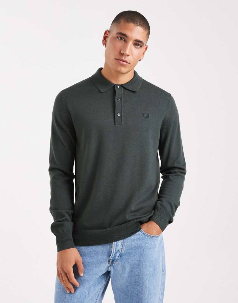 Fred Perry - Strickpullover in Khaki-Grün Fred Perry - Strickpullover in Khaki-Grün von Fred Perry