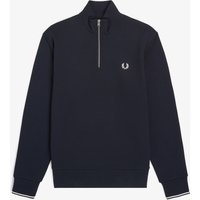 Fred Perry Sweat-Troyer mit Logo-Aufnäher und Kontrastbündchen in L von Fred Perry