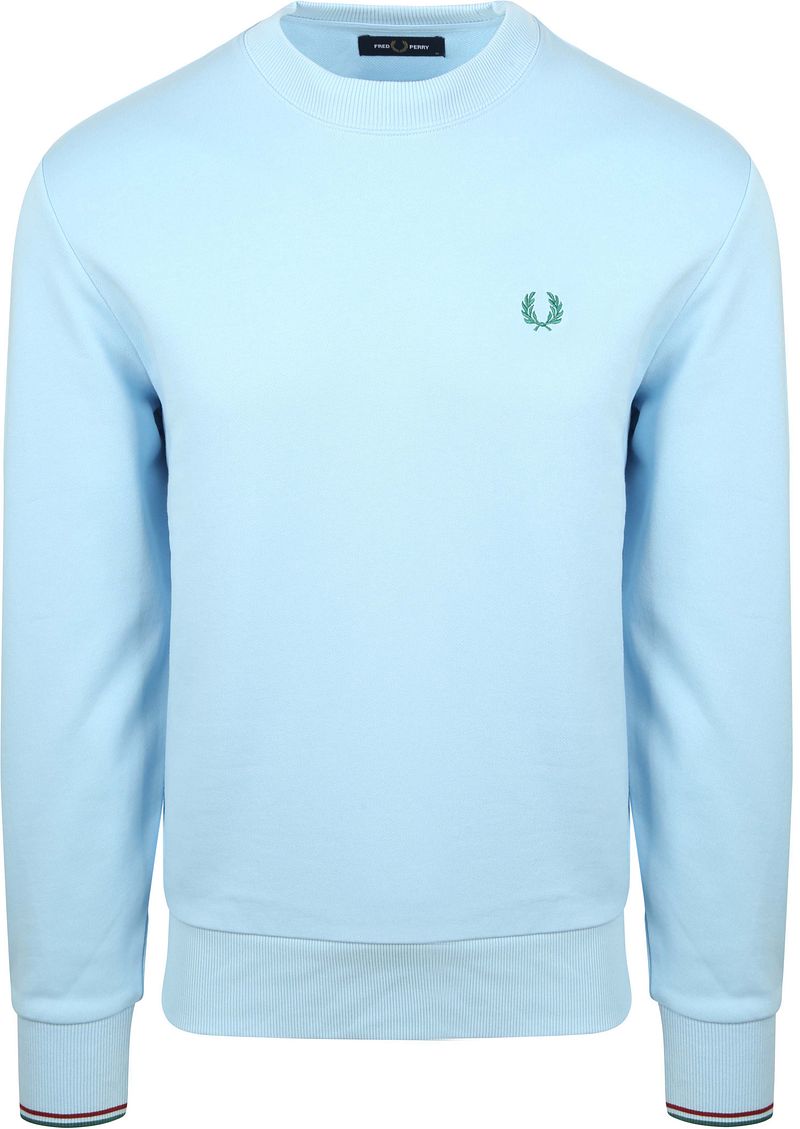 Fred Perry Sweater Logo Hellblau - Größe XXL von Fred Perry