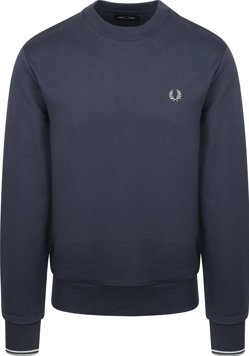 Fred Perry Sweater Logo Navy - Größe M von Fred Perry