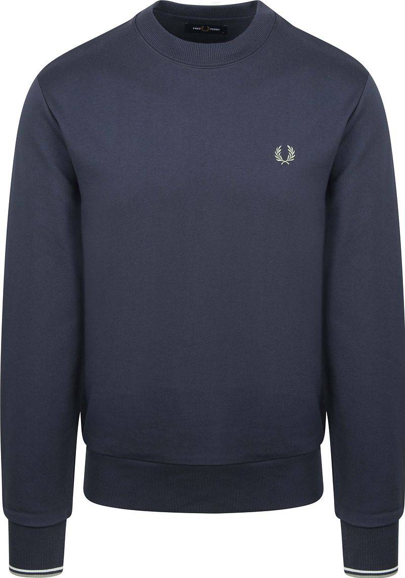 Fred Perry Sweater Logo Navy - Größe M von Fred Perry