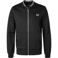 Fred Perry Herren Sweatjacke schwarz unifarben von Fred Perry