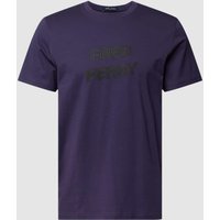 Fred Perry T-Shirt mit  Label-Print in Violett, Größe L von Fred Perry