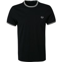 Fred Perry Herren T-Shirt blau Baumwolle von Fred Perry