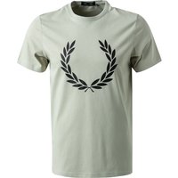 Fred Perry Herren T-Shirt grün Baumwolle von Fred Perry