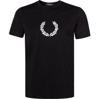 Fred Perry Herren T-Shirt schwarz Baumwolle von Fred Perry