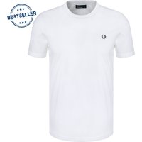 Fred Perry Herren T-Shirt weiß Baumwolle von Fred Perry