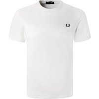 Fred Perry Herren T-Shirt weiß Baumwolle von Fred Perry