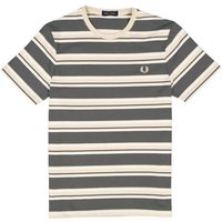 Fred Perry Herren T-Shirt beige Baumwolle gestreift von Fred Perry