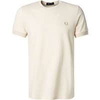 Fred Perry Herren T-Shirt beige Baumwolle von Fred Perry