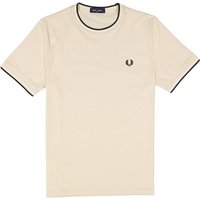 Fred Perry Herren T-Shirt beige Baumwolle von Fred Perry