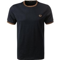 Fred Perry Herren T-Shirt blau Baumwolle von Fred Perry