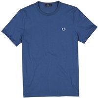 Fred Perry Herren T-Shirt blau Baumwolle von Fred Perry