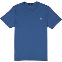 Fred Perry Herren T-Shirt blau Baumwolle von Fred Perry