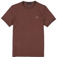 Fred Perry Herren T-Shirt braun Baumwolle von Fred Perry