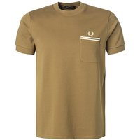 Fred Perry Herren T-Shirt braun Baumwolle von Fred Perry