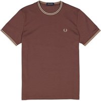 Fred Perry Herren T-Shirt braun Baumwolle von Fred Perry