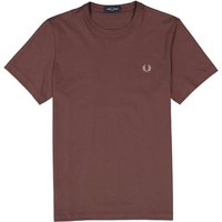 Fred Perry Herren T-Shirt braun Baumwolle von Fred Perry