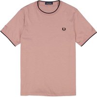 Fred Perry Herren T-Shirt rosa Baumwolle von Fred Perry