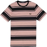 Fred Perry Herren T-Shirt rosa Baumwolle gestreift von Fred Perry