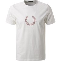 Fred Perry Herren T-Shirt weiß Baumwolle von Fred Perry