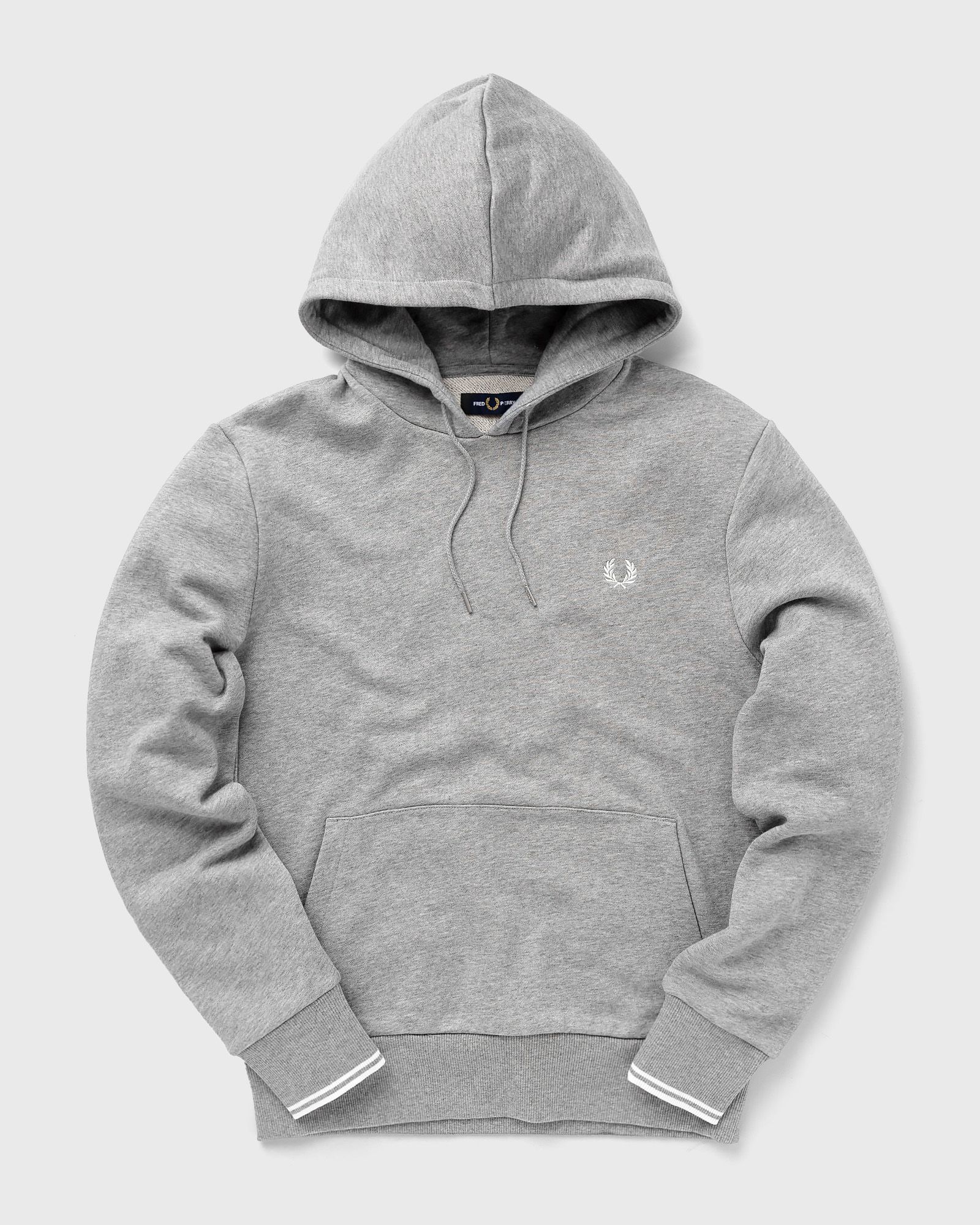 Fred Perry TIPPED HOODED SWEATSHIRT men Hoodies grey in Größe:L von Fred Perry