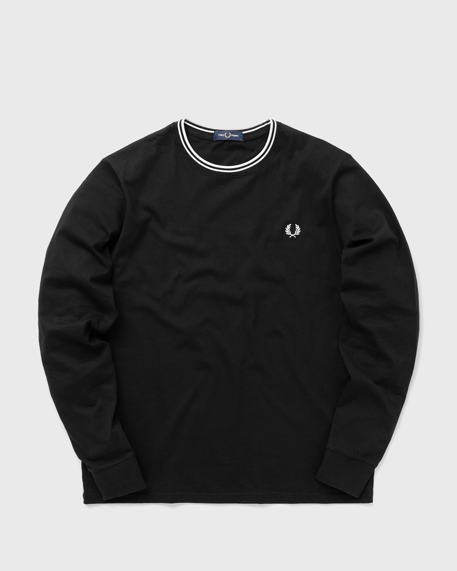 Fred Perry TWIN TIPPED T-SHIRT men Longsleeves black in Größe:L von Fred Perry