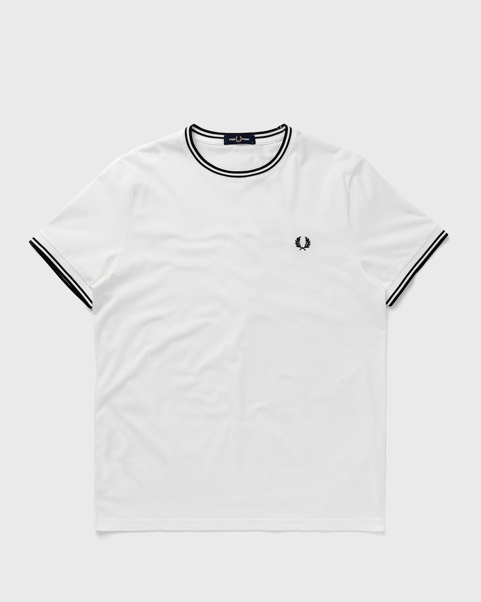 Fred Perry TWIN TIPPED T-SHIRT men Shortsleeves white in Größe:L von Fred Perry