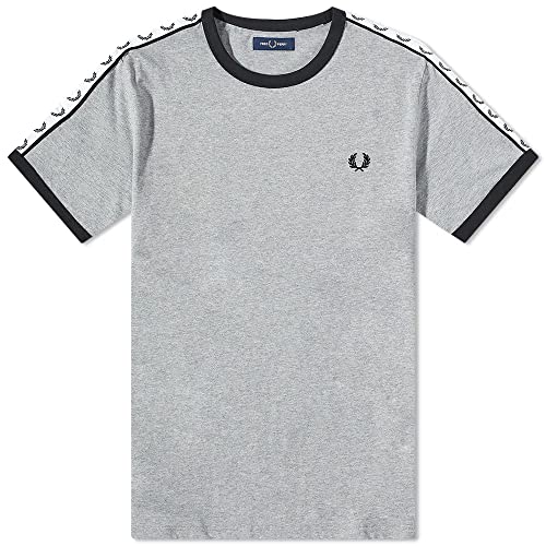 Fred Perry Taped Ringer T-Shirt Steel Marl, grau, L von Fred Perry