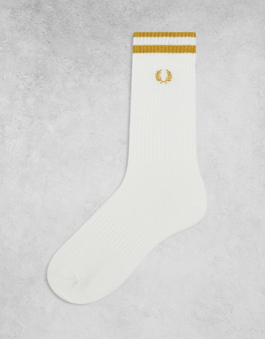 Fred Perry - Tennissocken in Weiß/Gelb Fred Perry - Tennissocken in Weiß/Gelb von Fred Perry