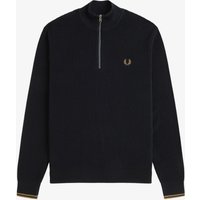 Fred Perry Troyer in Waffelstrick mit Logo-Stickerei in S von Fred Perry