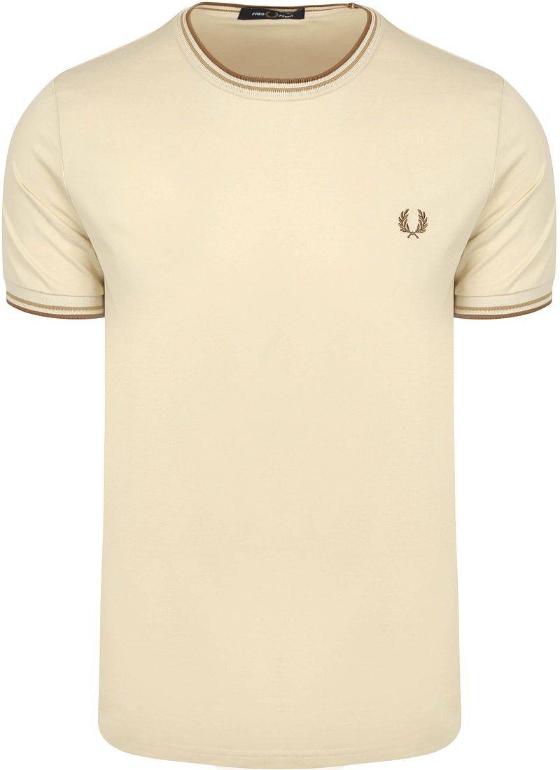 Fred Perry Twin Tipped T Shirt Beige Z53 - Größe XXL von Fred Perry
