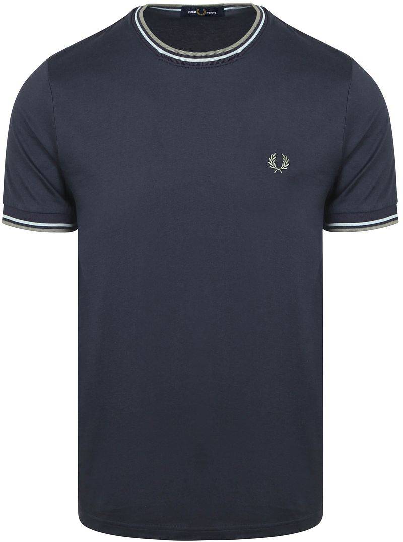 Fred Perry Twin Tipped T Shirt Navy Z47 - Größe XXL von Fred Perry
