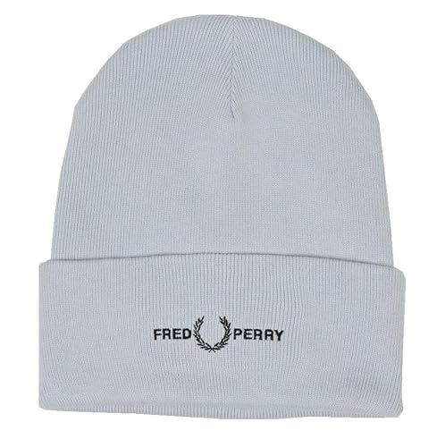 Fred Perry Unisex Beanie C4114 (DE/NL/SE/PL, Alphanumerisch, Einheitsgröße, Hellblau) von Fred Perry