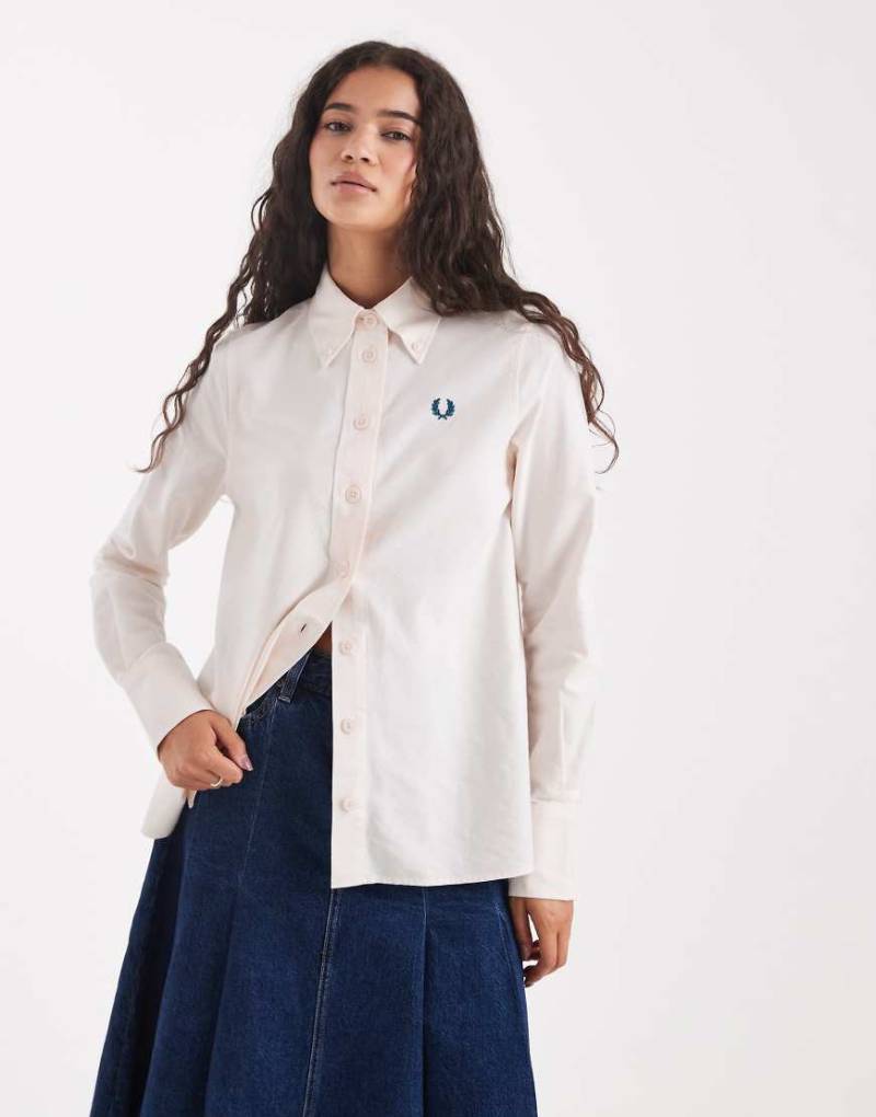 Fred Perry - Wattierte Hemdjacke in Pfirsich-Orange von Fred Perry