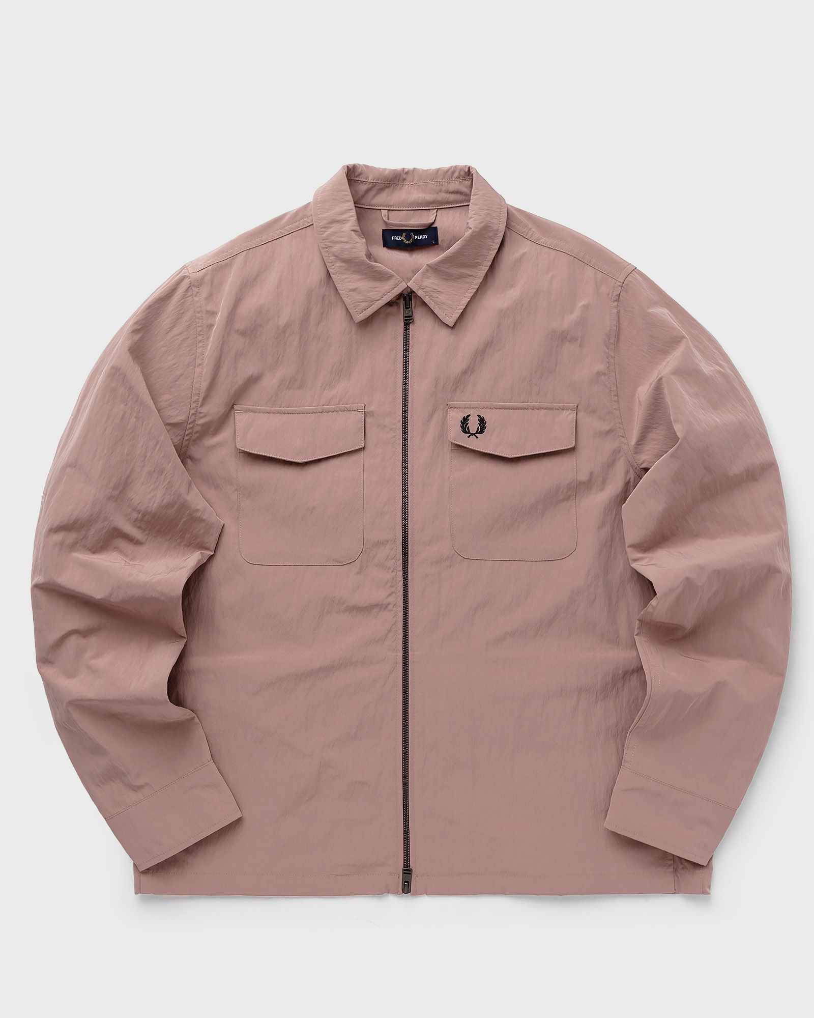 Fred Perry ZIP OVERSHIRT men Overshirts pink in Größe:L von Fred Perry