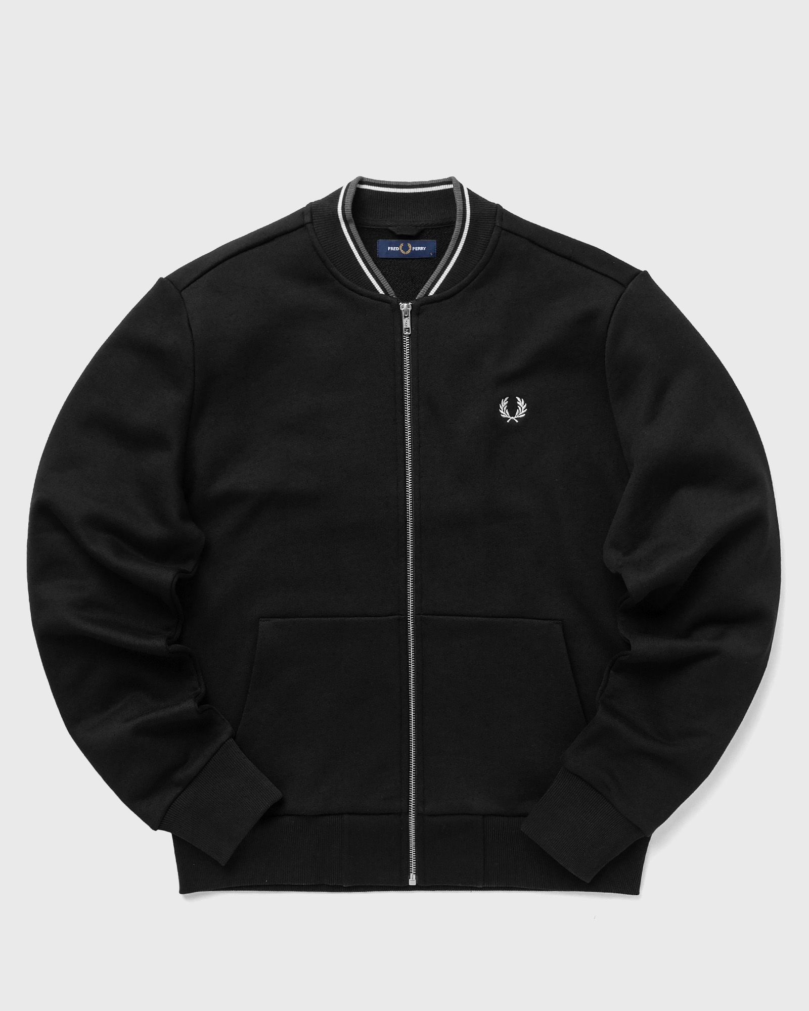 Fred Perry ZIP THROUGH SWEATSHIRT men Zippers black in Größe:S von Fred Perry