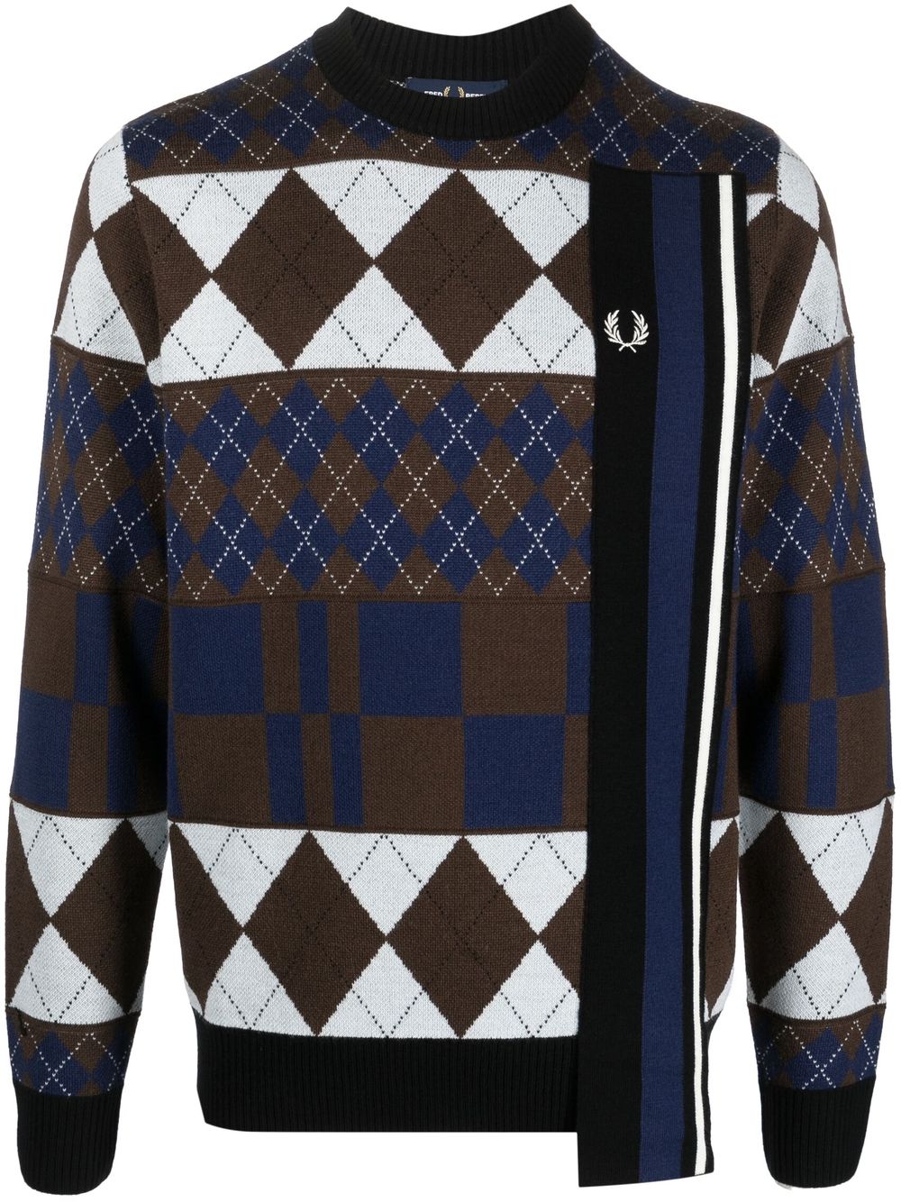 Fred Perry Pullover mit Argyle-Strickmuster - Braun von Fred Perry