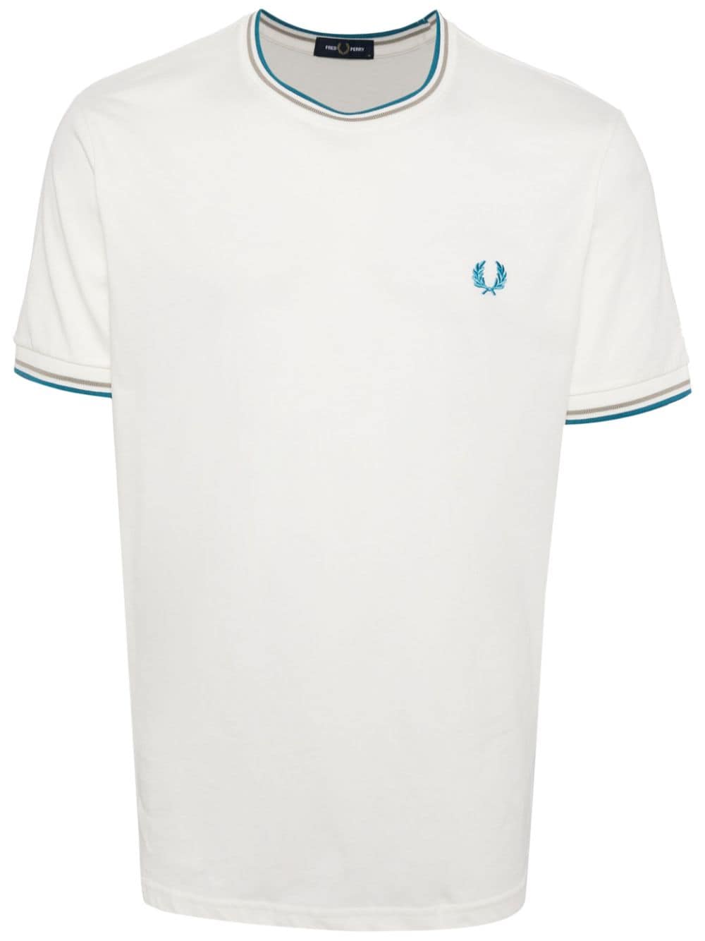 Fred Perry embroidered-logo cotton t-shirt - Weiß von Fred Perry