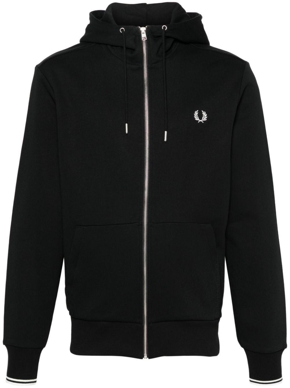 Fred Perry Jacke mit Reißverschluss - Schwarz von Fred Perry