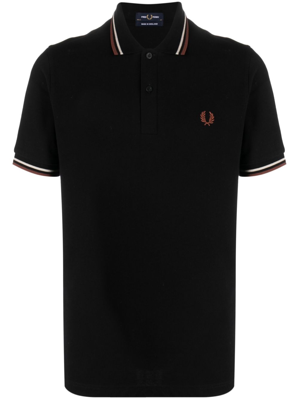 Fred Perry Poloshirt mit Logo-Stickerei - Schwarz von Fred Perry