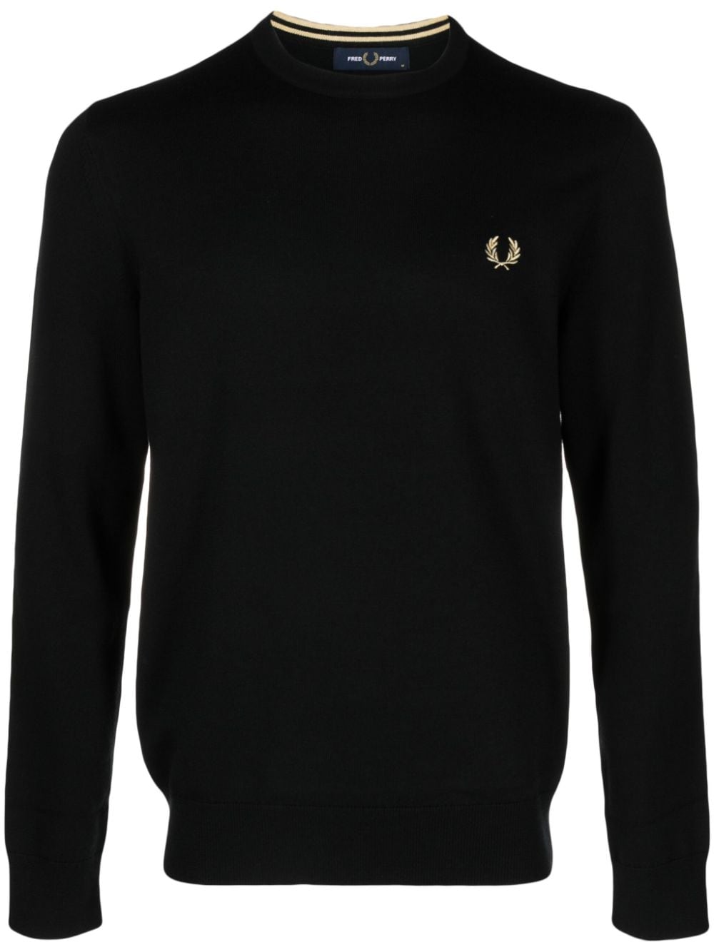 Fred Perry Pullover mit Logo-Stickerei - Schwarz von Fred Perry