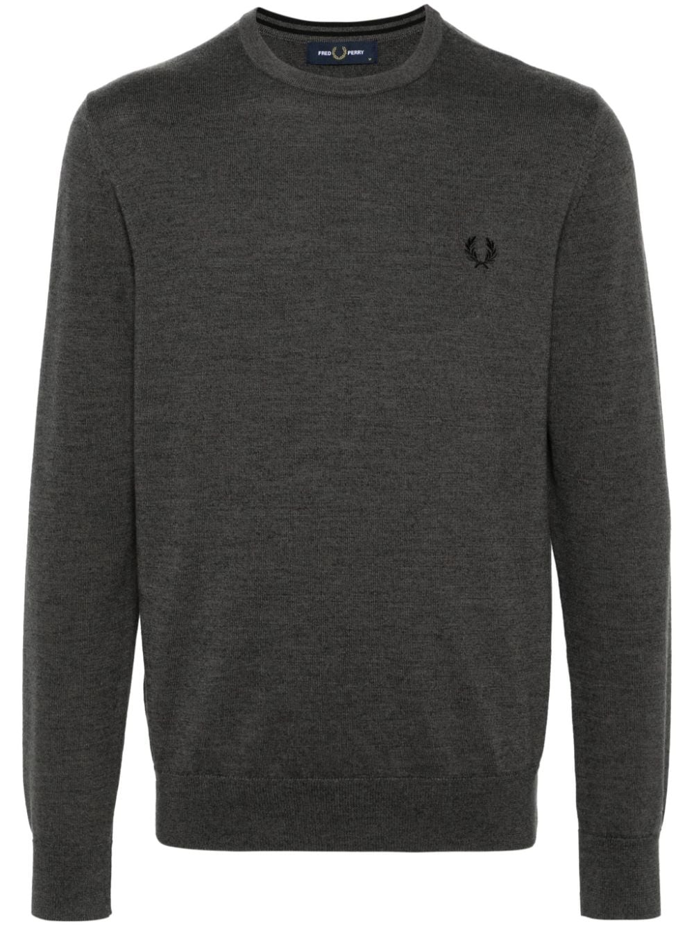 Fred Perry Melierter Pullover mit Logo-Stickerei - Grau von Fred Perry