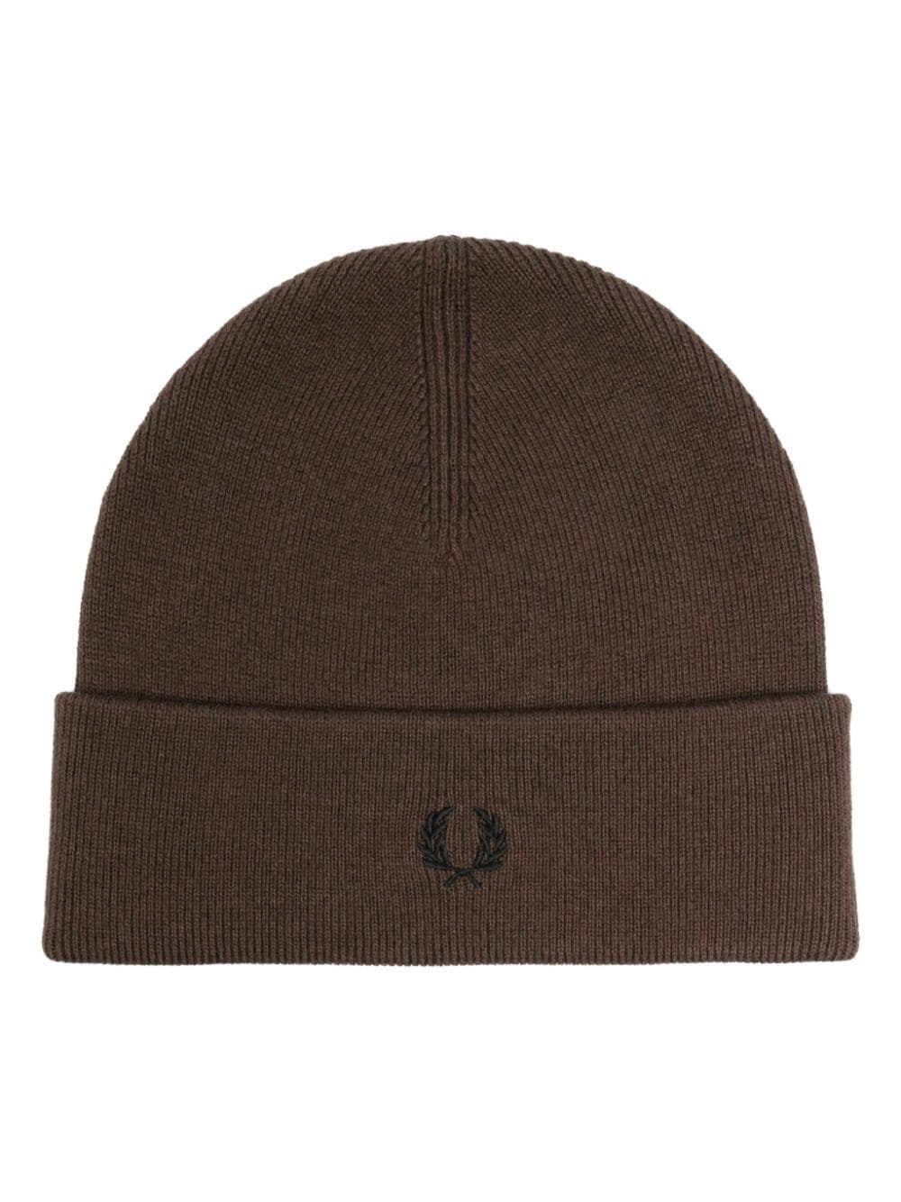 Fred Perry Beanie mit Logo-Stickerei - Braun von Fred Perry