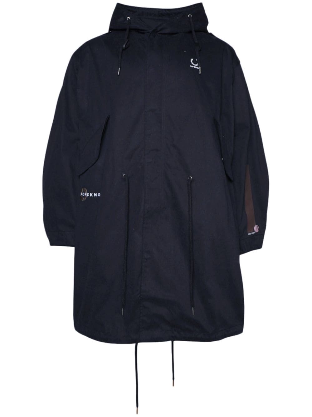 Fred Perry Kapuzenparka mit Logo-Print - Schwarz von Fred Perry