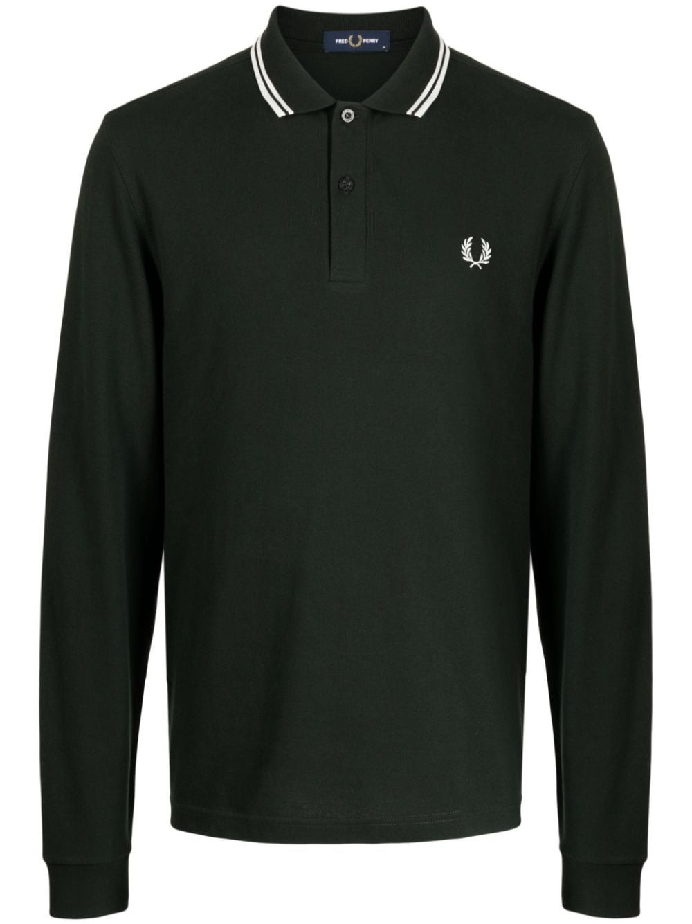 Fred Perry Langärmeliges Poloshirt - Grün von Fred Perry